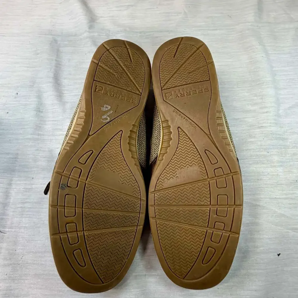 Sperry Top-Sider Bluefish Brown Leather Mesh Boat Shoes